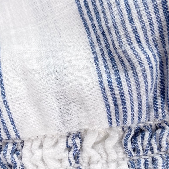 Abercrombie & Fitch Shirt Women’s Size Small Sleeveless Crop Tank Top Blue White - Picture 6 of 8